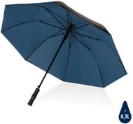 27" Impact AWARE RPET 190Tauto-open sateenvarjo, sininen liikelahja logopainatuksella